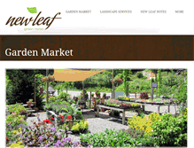 Tablet Screenshot of newleafgardenmarket.com